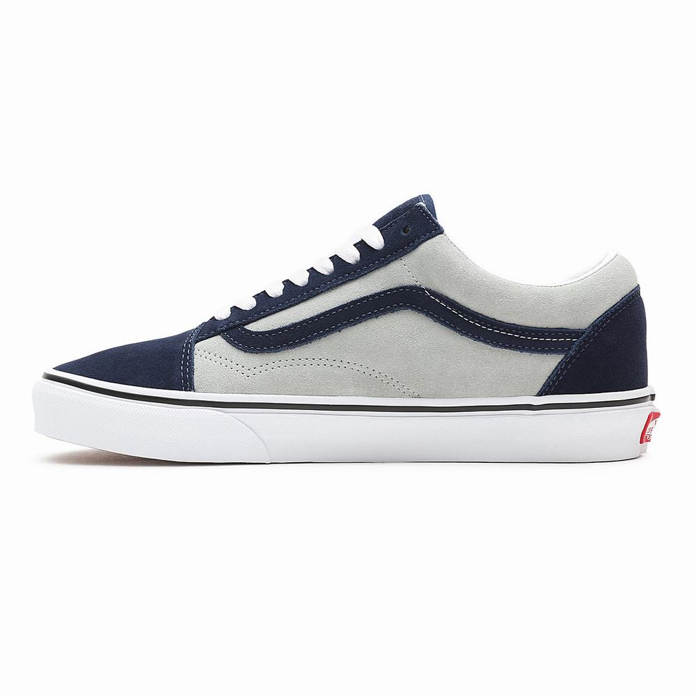 Tenis Vans 2-Tone Suede Old Skool Hombre Gris/Azul Marino | YLD418659