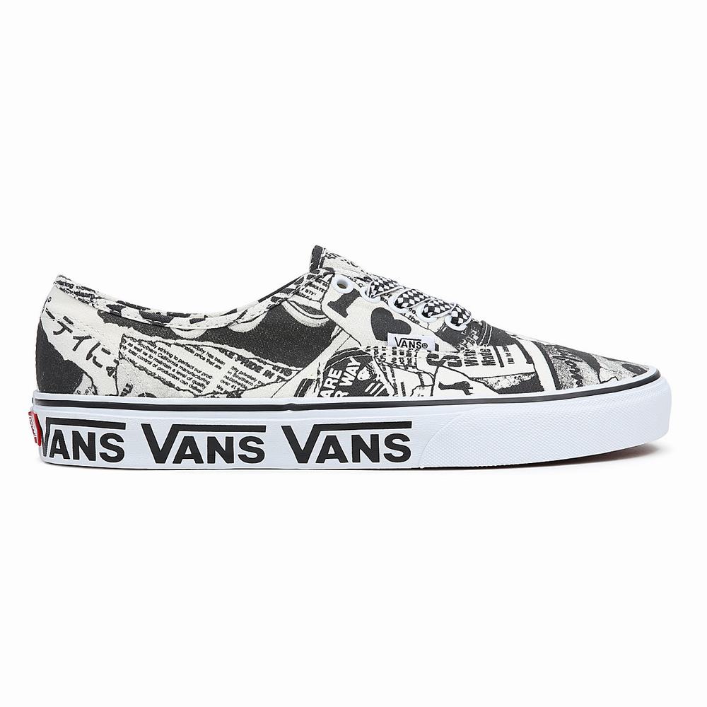 Tenis Vans Authentic Hombre Negras/Blancas | JUO462109