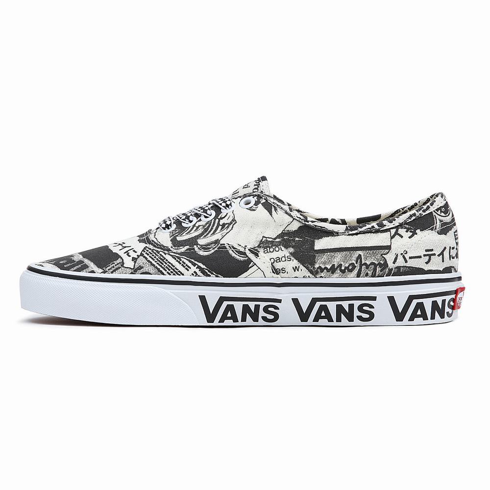 Tenis Vans Authentic Hombre Negras/Blancas | JUO462109