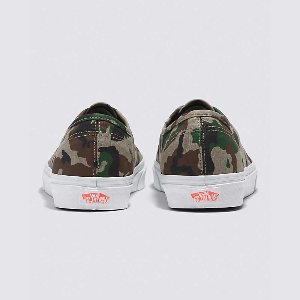 Tenis Vans Authentic Mujer Camuflaje Verde Oliva/Blancas | DZY137850