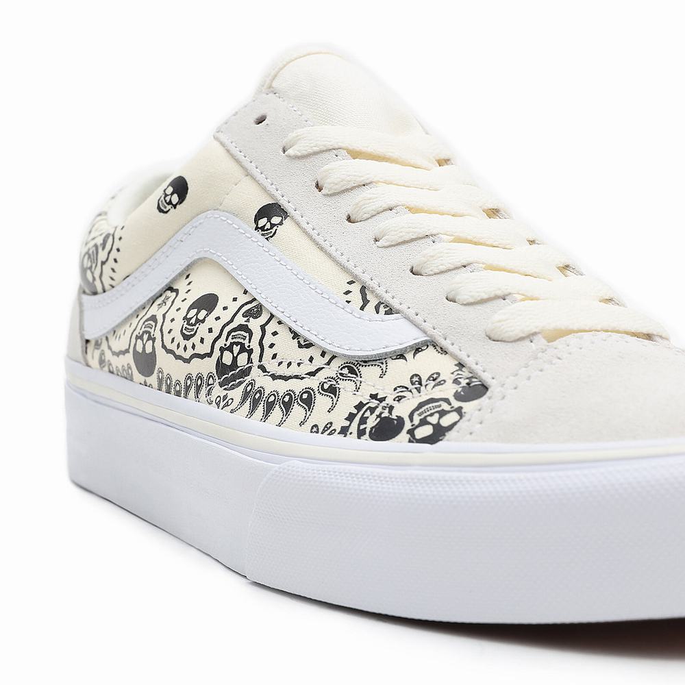 Tenis Vans Bandana Estilo 36 Hombre Blancas | UTG012745