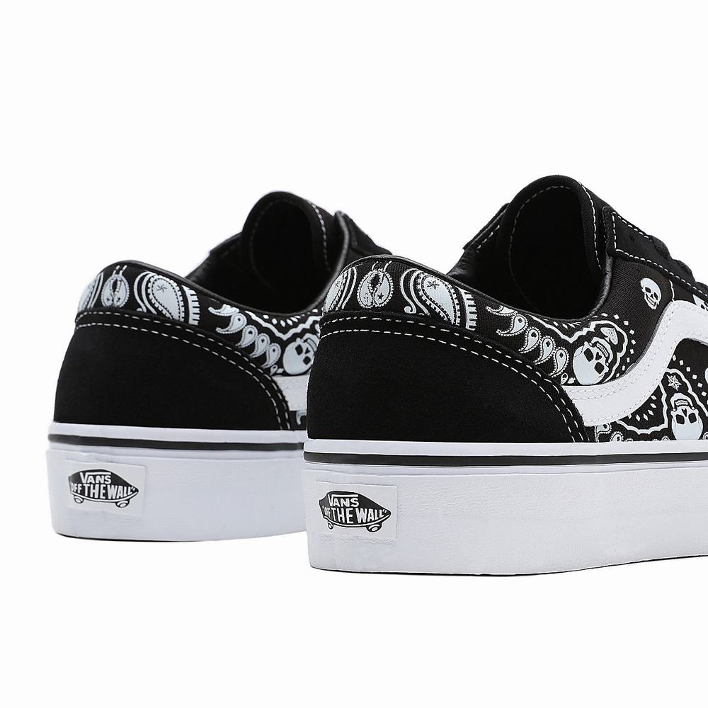 Tenis Vans Bandana Estilo 36 Hombre Negras | NOU671052