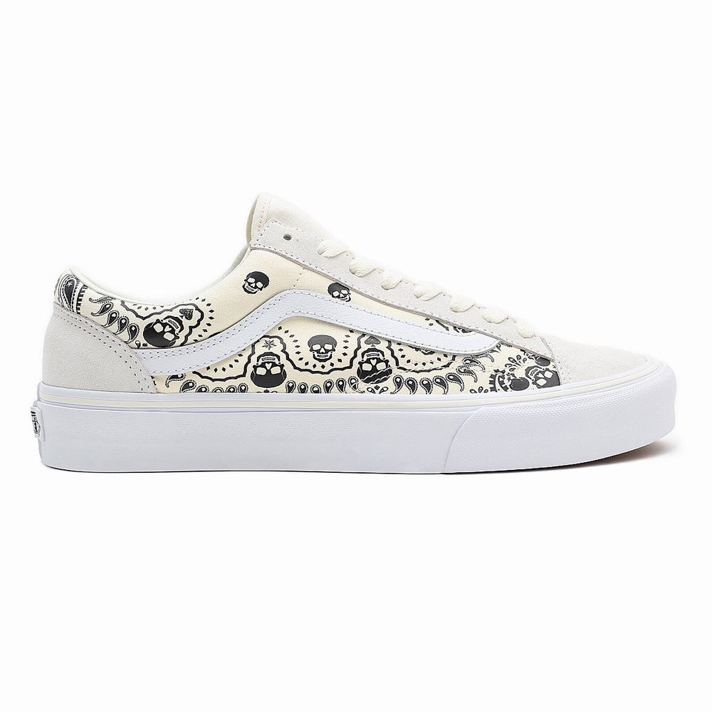 Tenis Vans Bandana Estilo 36 Mujer Blancas | ZDC725940