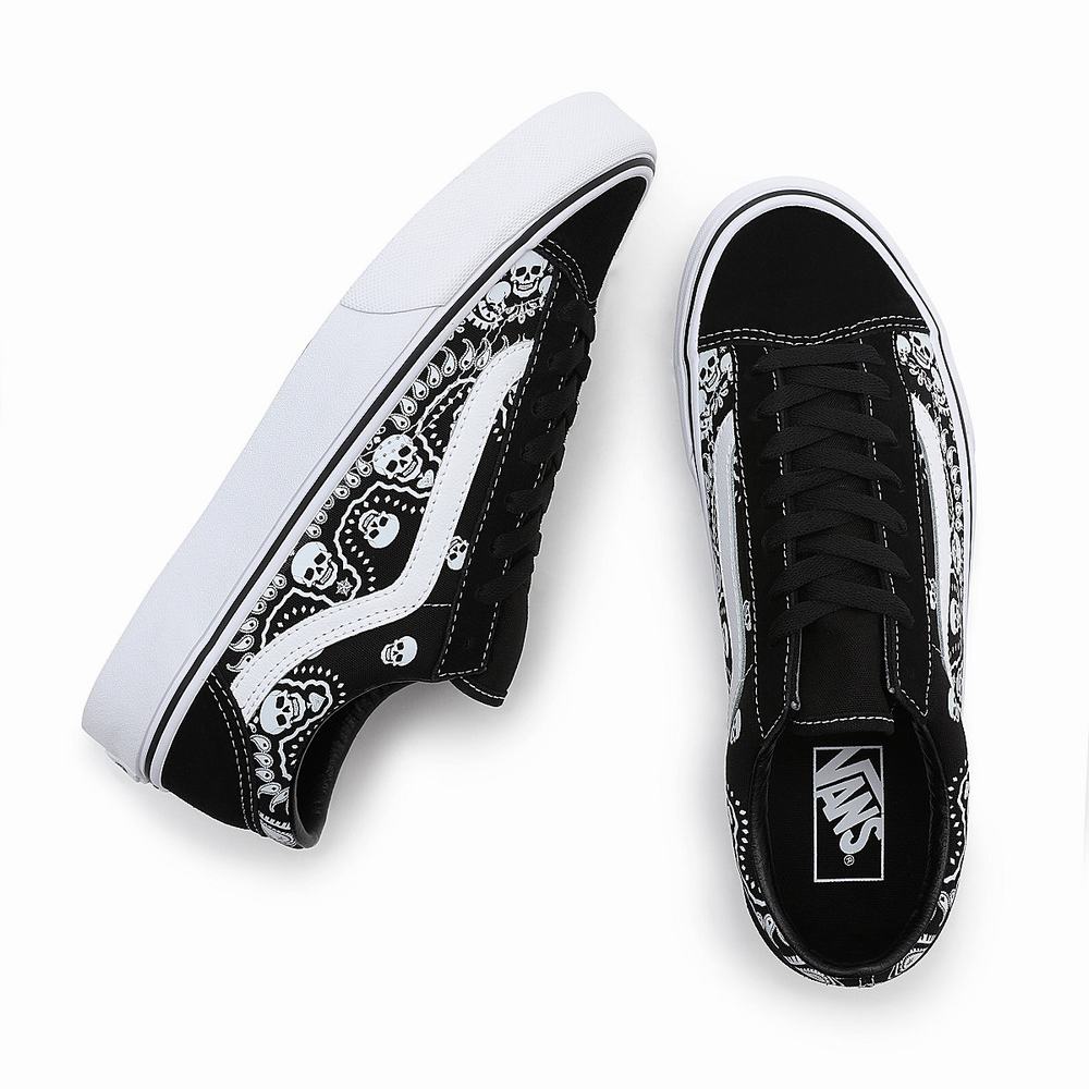 Tenis Vans Bandana Estilo 36 Mujer Negras | AFB267318