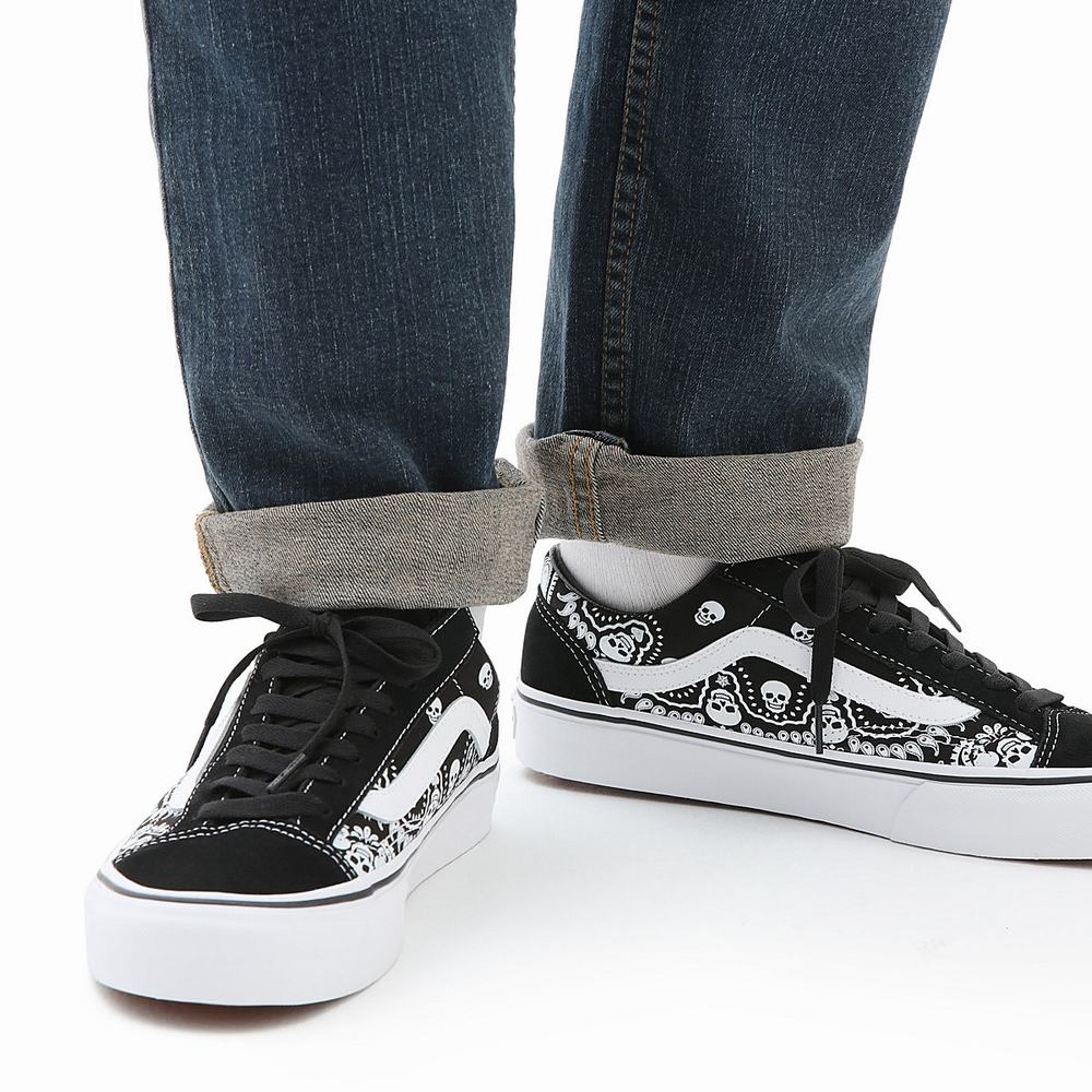 Tenis Vans Bandana Estilo 36 Mujer Negras | AFB267318