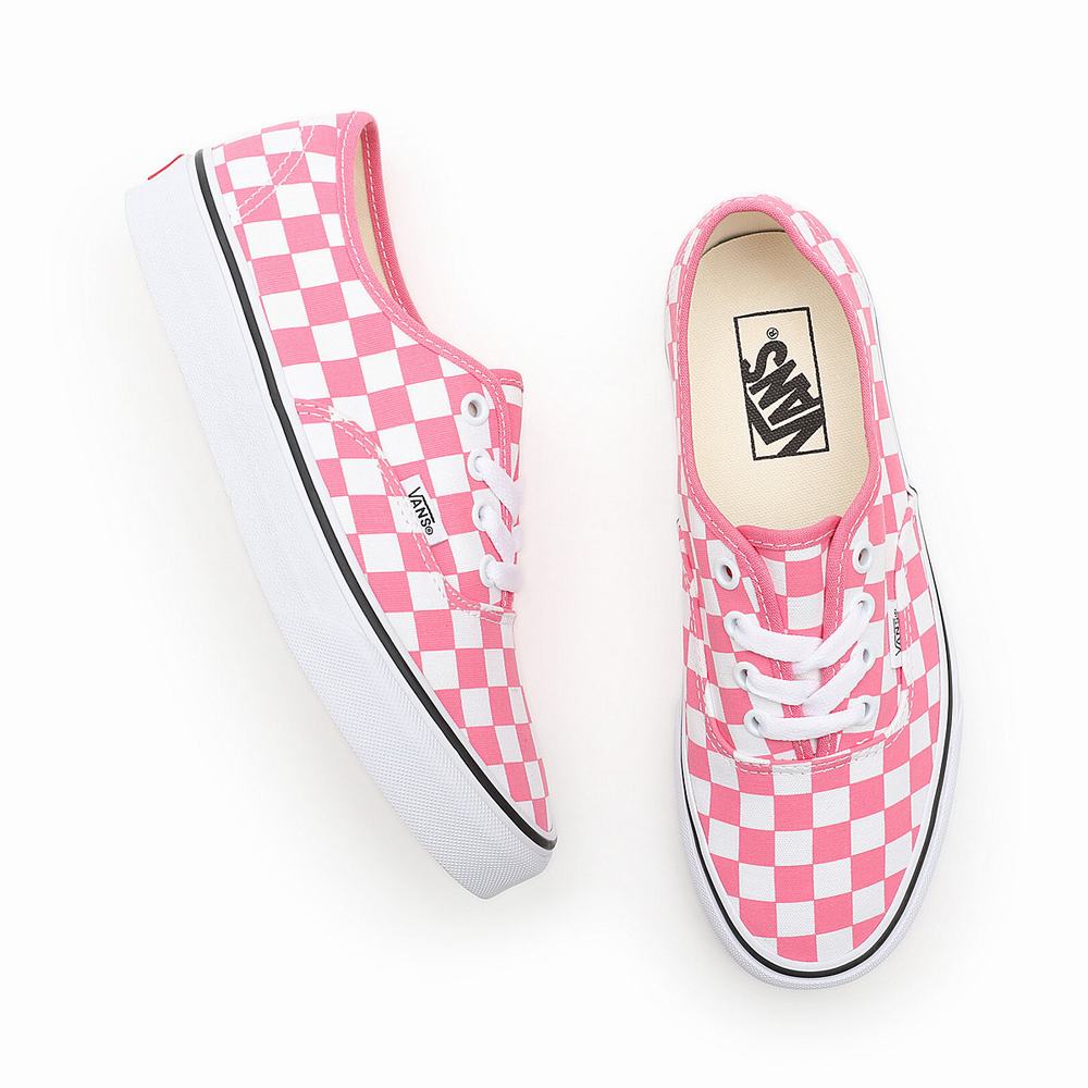 Tenis Vans Checkerboard Authentic Mujer Rosas | CHP406591