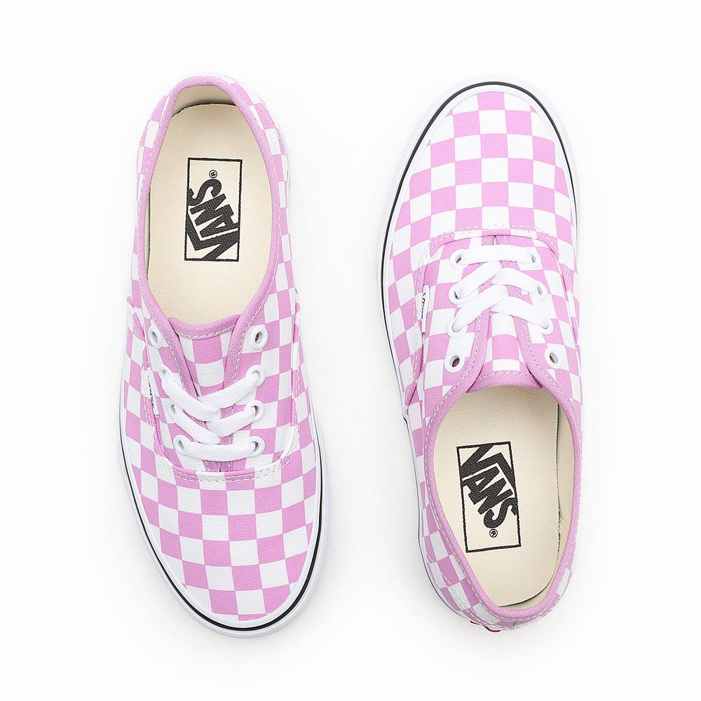 Tenis Vans Checkerboard Authentic Mujer Rosas | QZJ547936