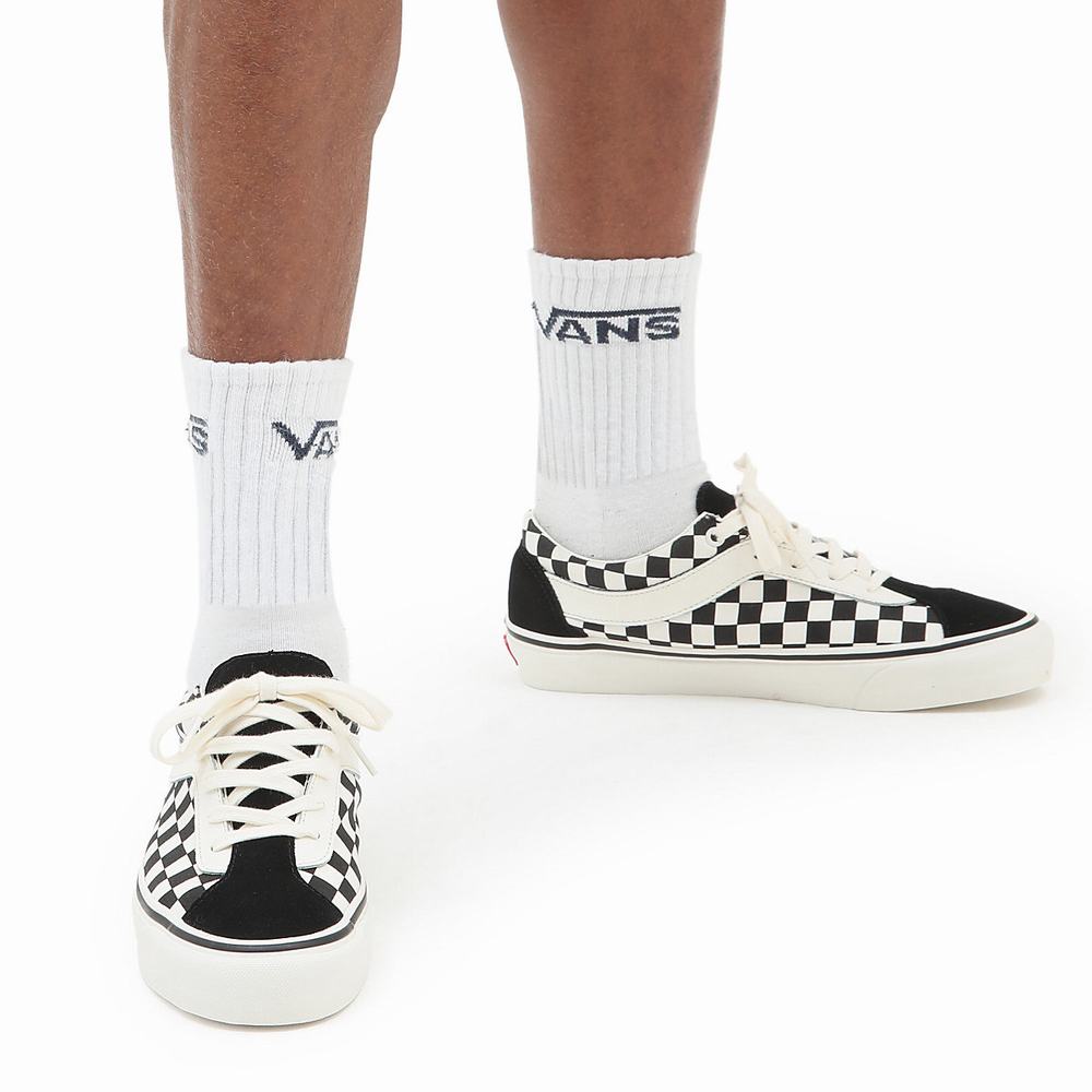 Tenis Vans Checkerboard Bold NI Hombre Negras | QMR165930