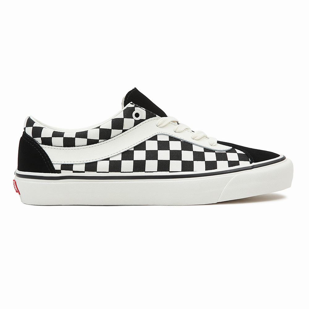 Tenis Vans Checkerboard Bold NI Hombre Negras | QMR165930