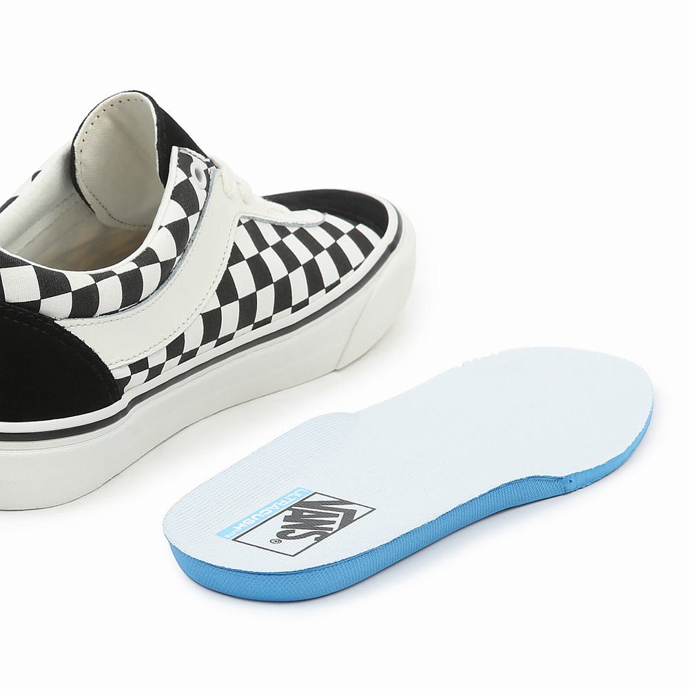 Tenis Vans Checkerboard Bold NI Hombre Negras | QMR165930