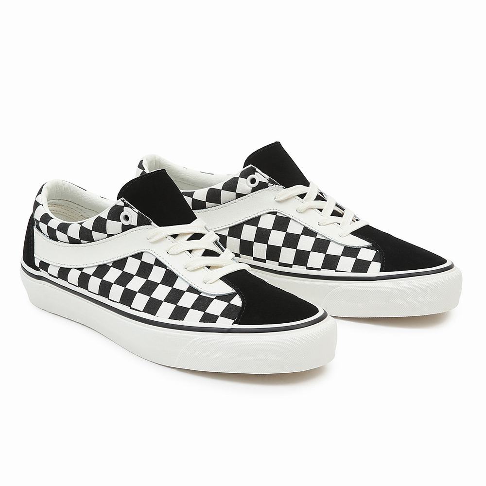 Tenis Vans Checkerboard Bold NI Hombre Negras | QMR165930