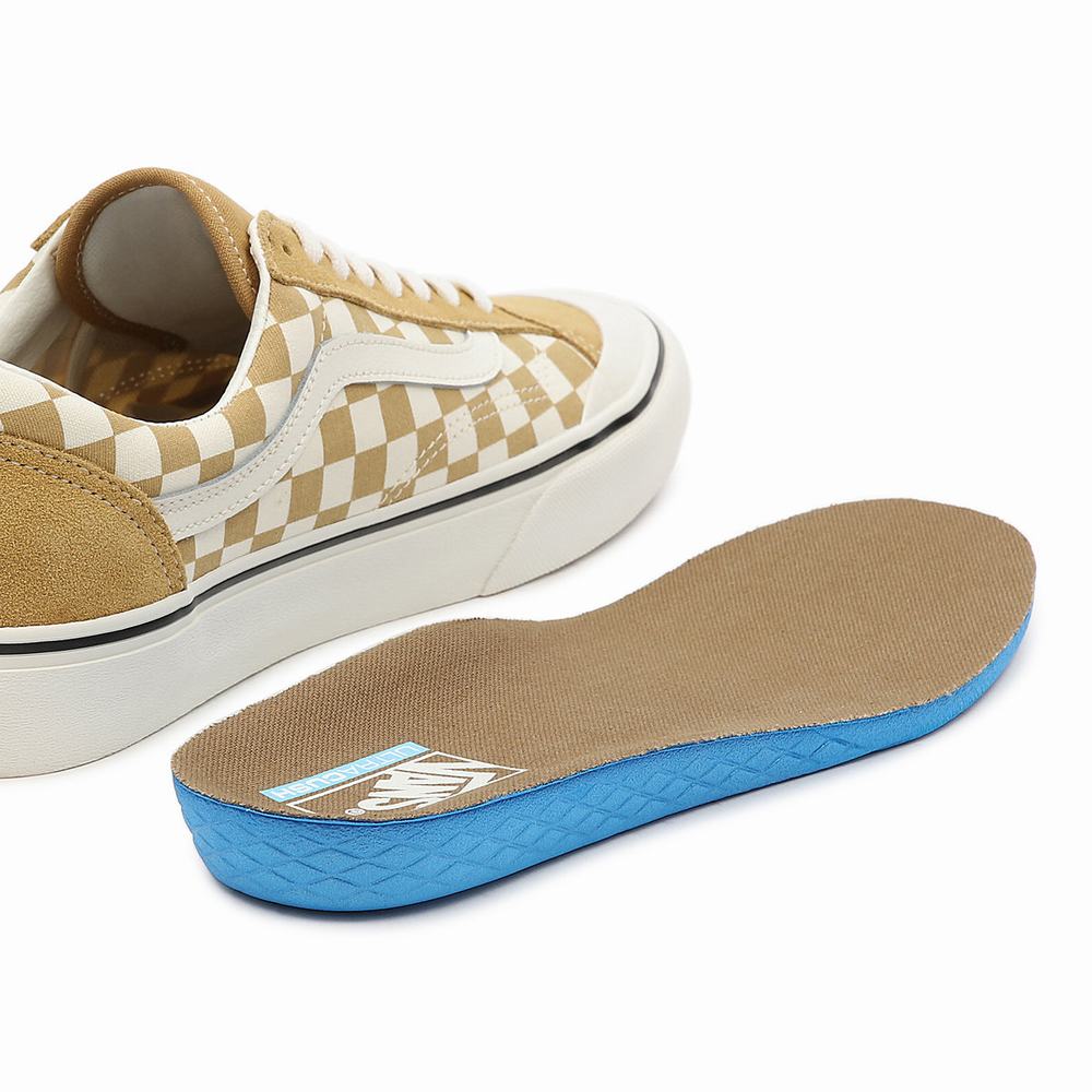 Tenis Vans Checkerboard Estilo 36 Sf Hombre Beige | TPQ458961