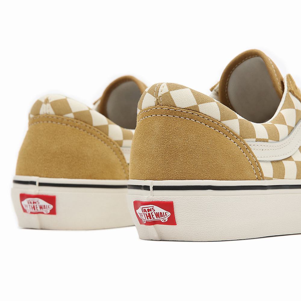 Tenis Vans Checkerboard Estilo 36 Sf Mujer Beige | CRS714829