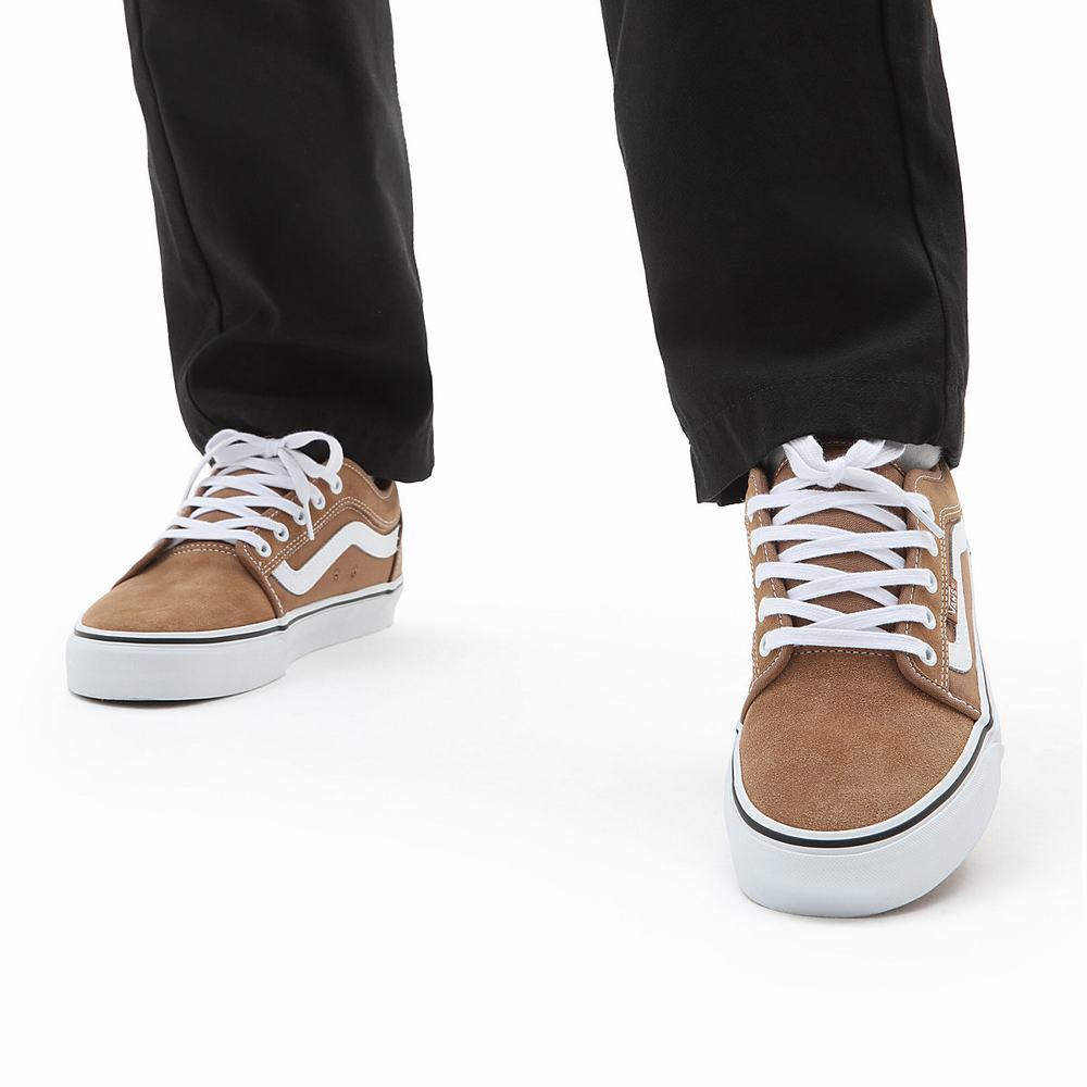 Tenis Vans Chukka Low Sidestripe Hombre Marrones | KTH825709