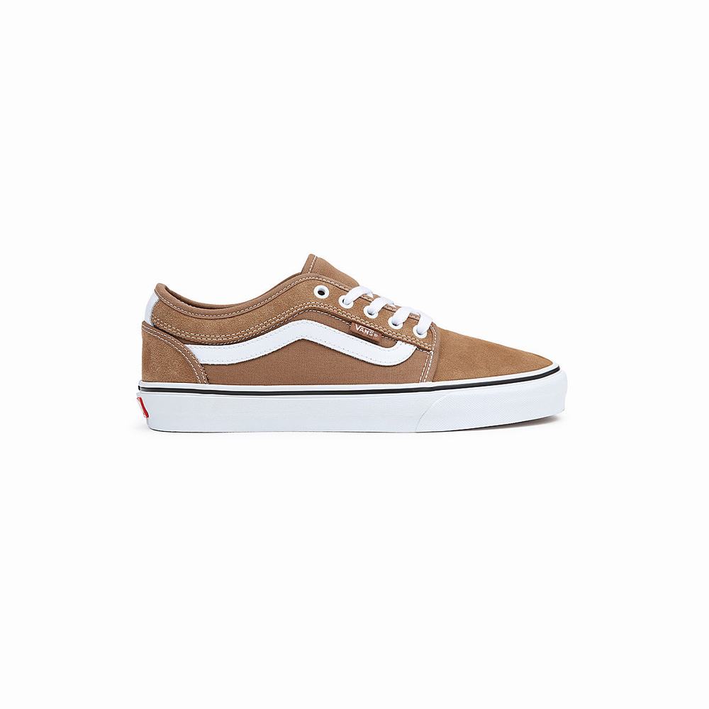 Tenis Vans Chukka Low Sidestripe Hombre Marrones | KTH825709