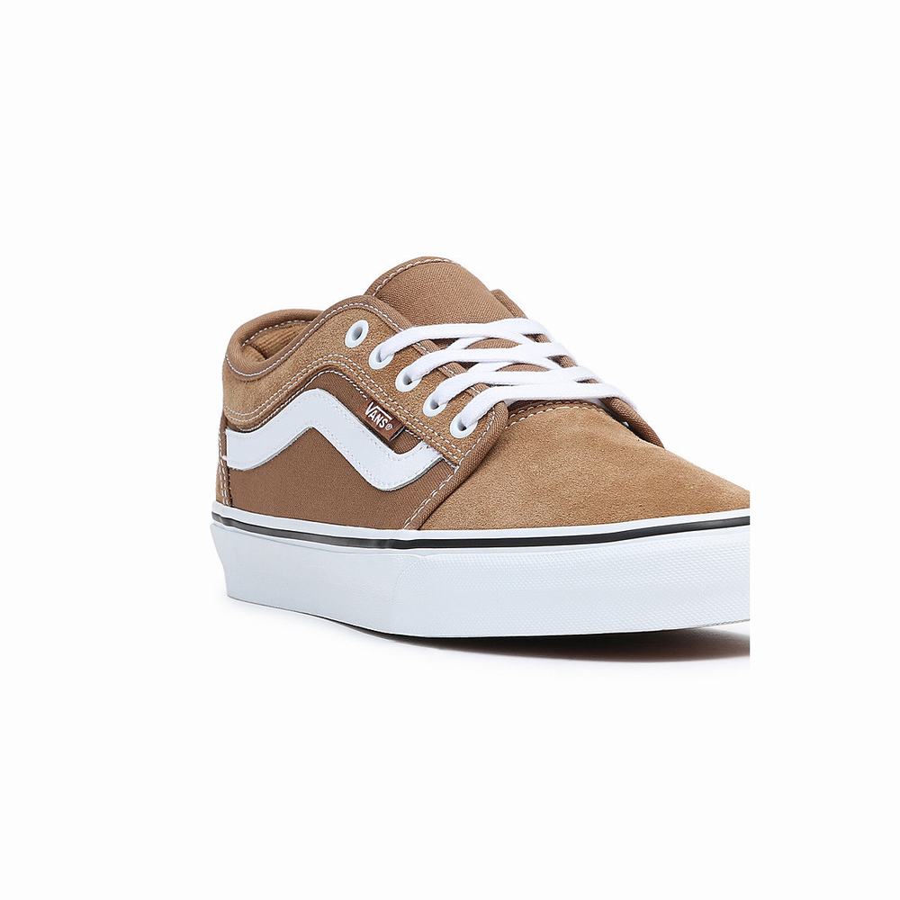 Tenis Vans Chukka Low Sidestripe Hombre Marrones | KTH825709