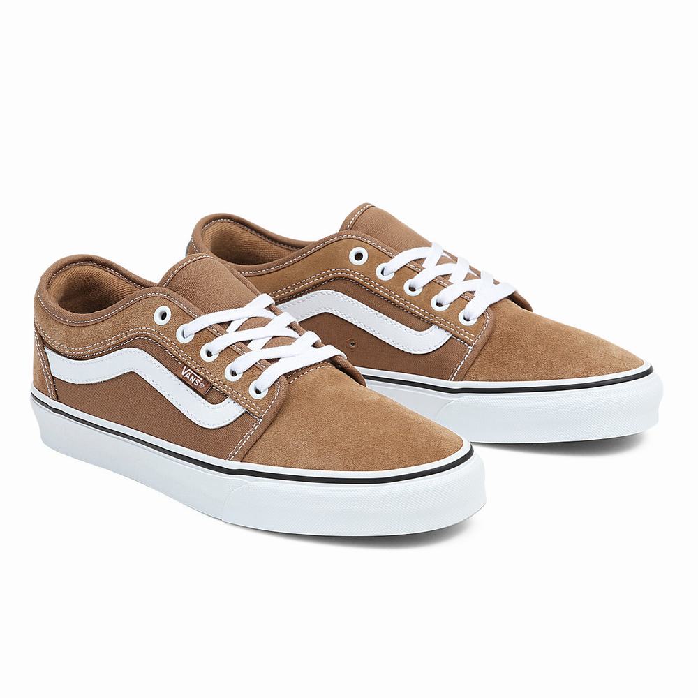 Tenis Vans Chukka Low Sidestripe Mujer Marrones | FHJ423780