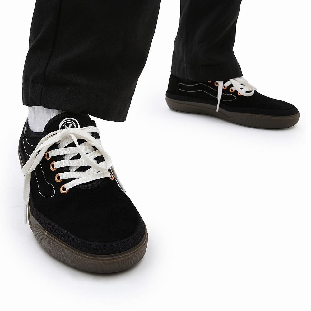 Tenis Vans Circle Vee Hombre Negras | BXY560973