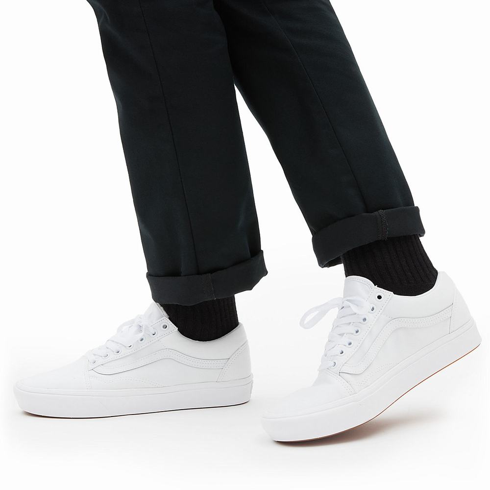 Tenis Vans Classic ComfyCush Old Skool Hombre Blancas | KVX840725