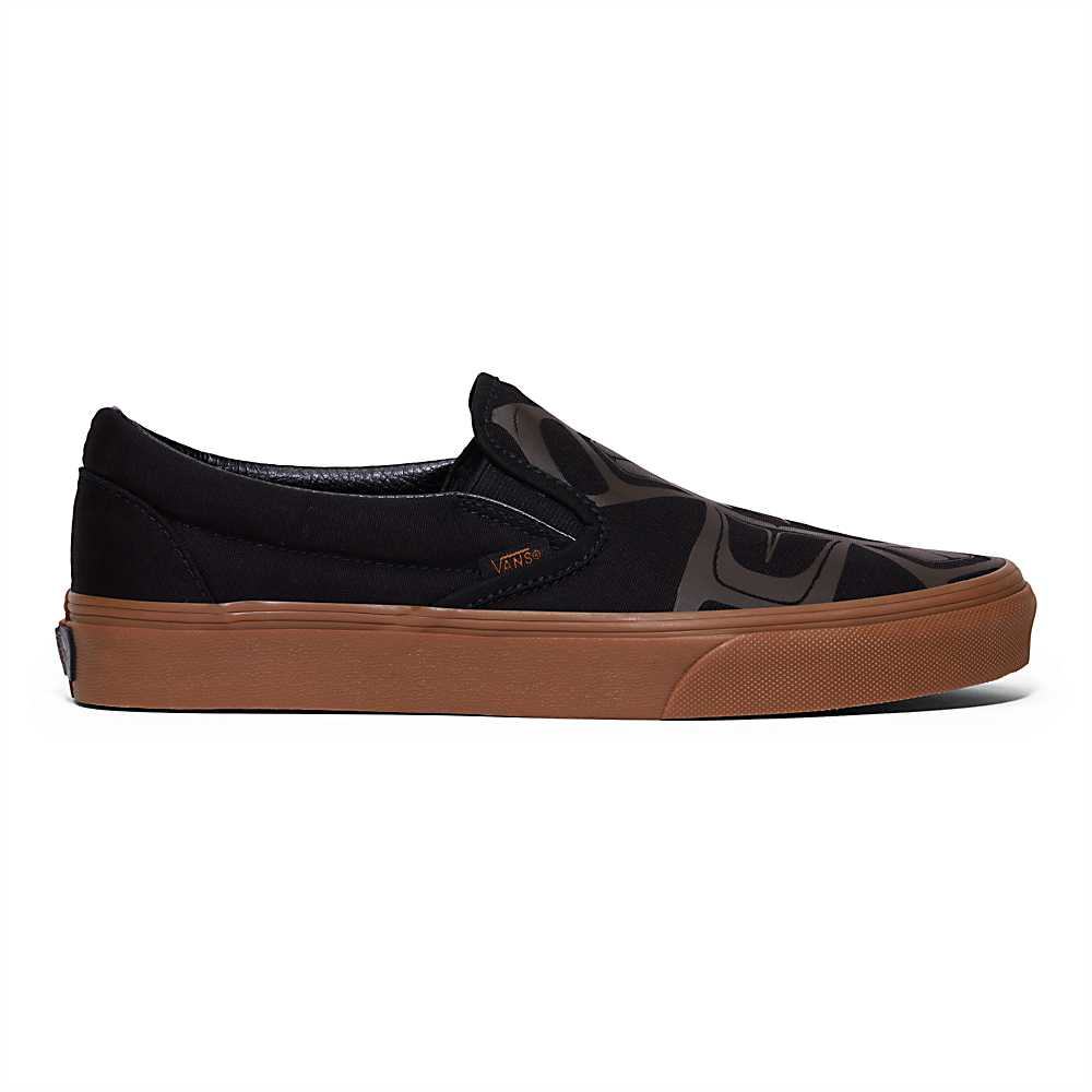 Tenis Vans Classic Slip-On Hombre Negras/Marrones | PGM657280