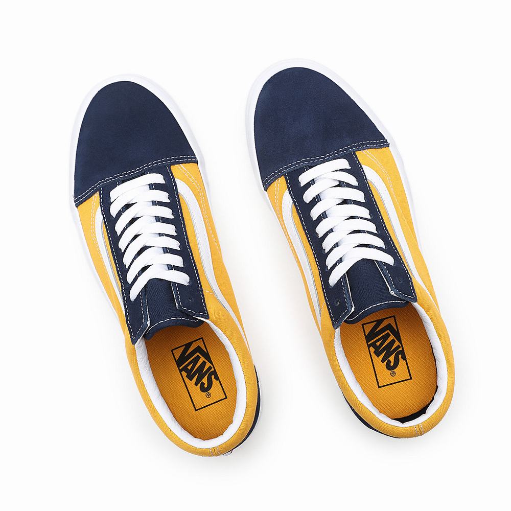 Tenis Vans Classic Sport Old Skool Mujer Amarillo/Azul Marino | MKN052971