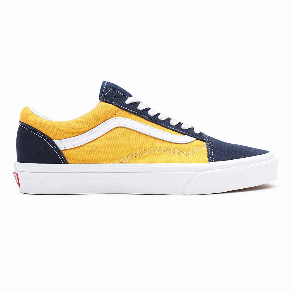 Tenis Vans Classic Sport Old Skool Mujer Amarillo/Azul Marino | MKN052971