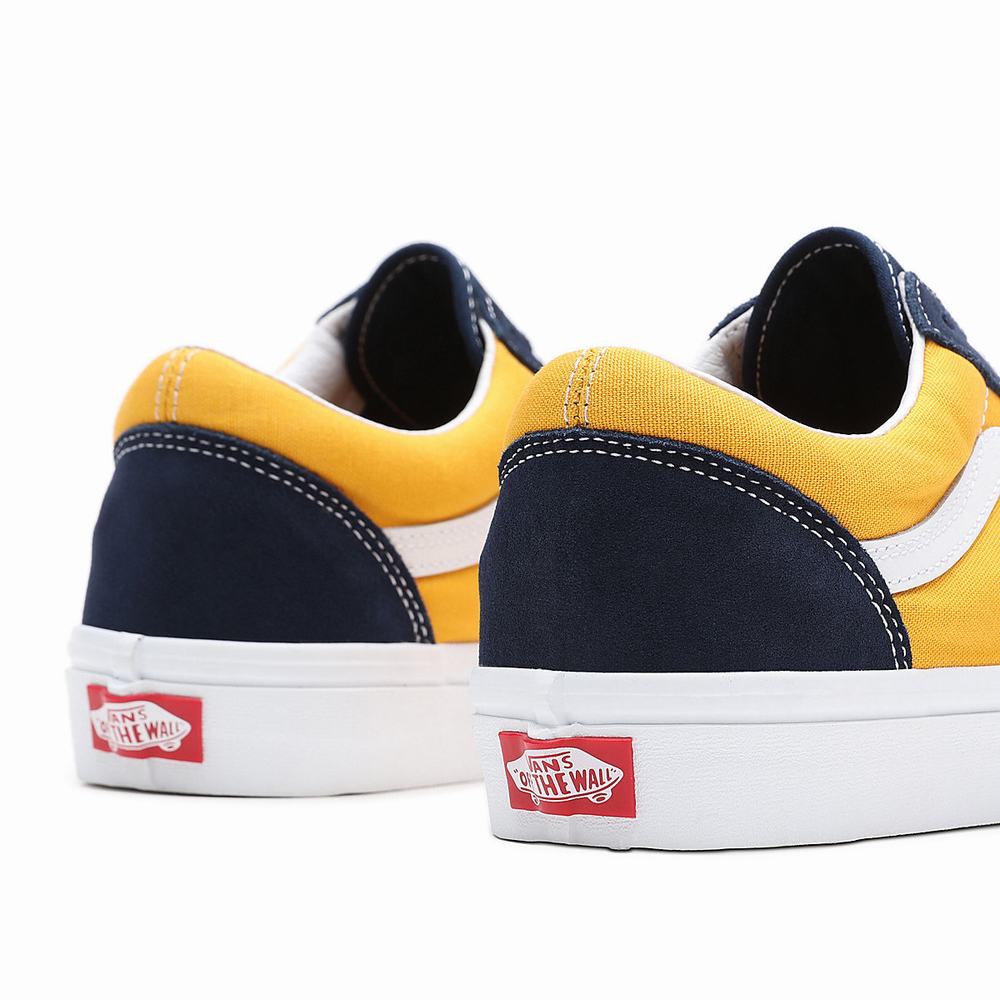 Tenis Vans Classic Sport Old Skool Mujer Amarillo/Azul Marino | MKN052971