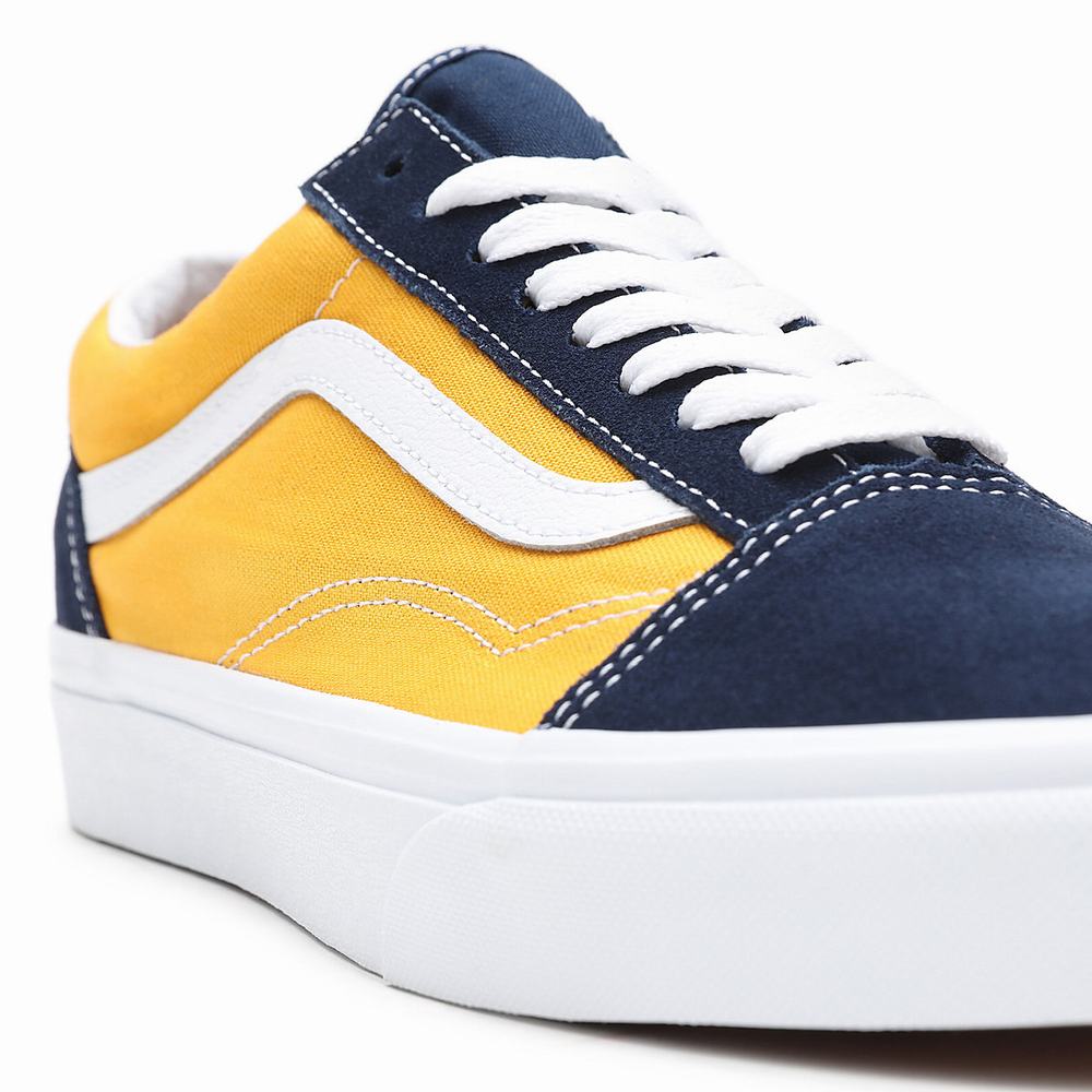 Tenis Vans Classic Sport Old Skool Mujer Amarillo/Azul Marino | MKN052971