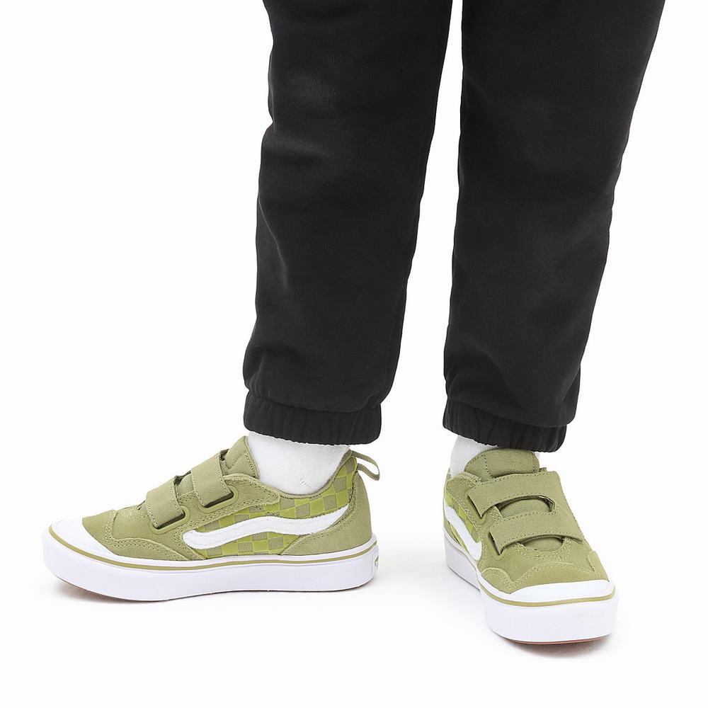 Tenis Vans ComfyCush New Skool V (4-8 years) Niños Verde | DRM684213