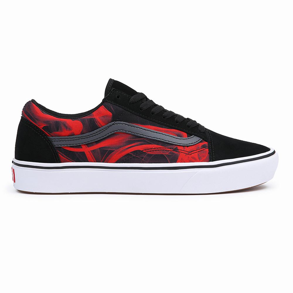 Tenis Vans ComfyCush Old Skool Mujer Negras/Rojas | IAP174325