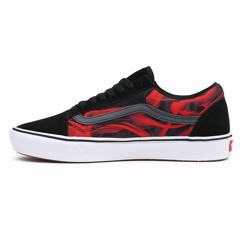 Tenis Vans ComfyCush Old Skool Mujer Negras/Rojas | IAP174325