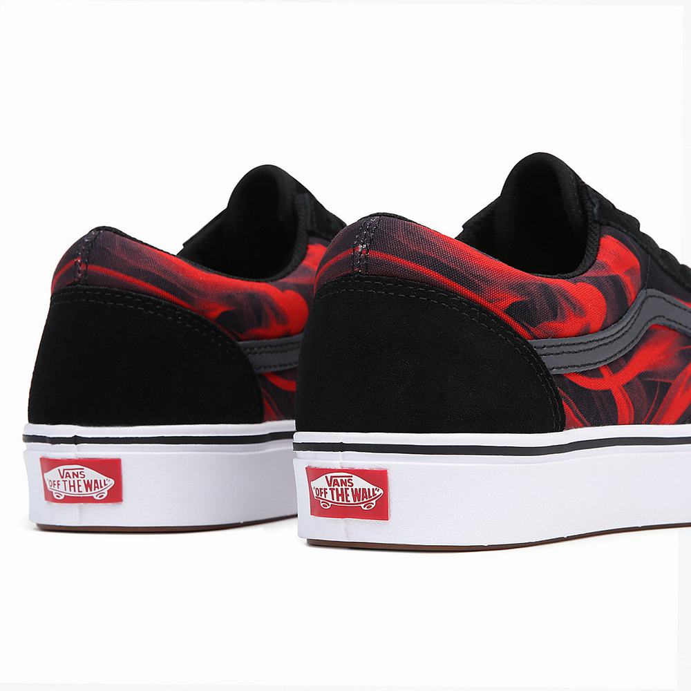 Tenis Vans ComfyCush Old Skool Mujer Negras/Rojas | IAP174325