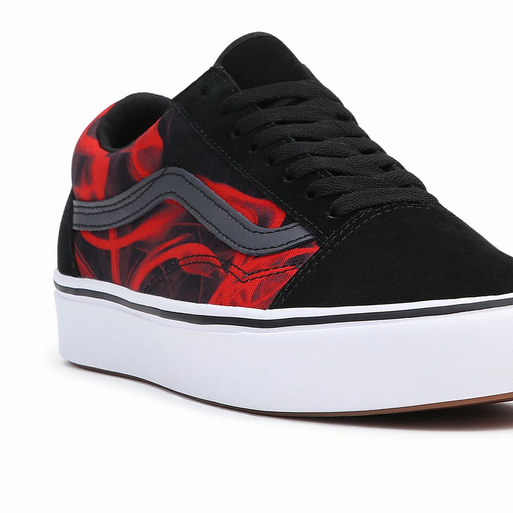 Tenis Vans ComfyCush Old Skool Mujer Negras/Rojas | IAP174325