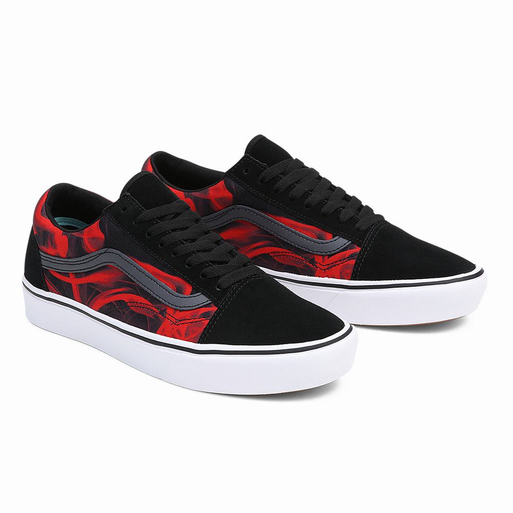 Tenis Vans ComfyCush Old Skool Mujer Negras/Rojas | IAP174325