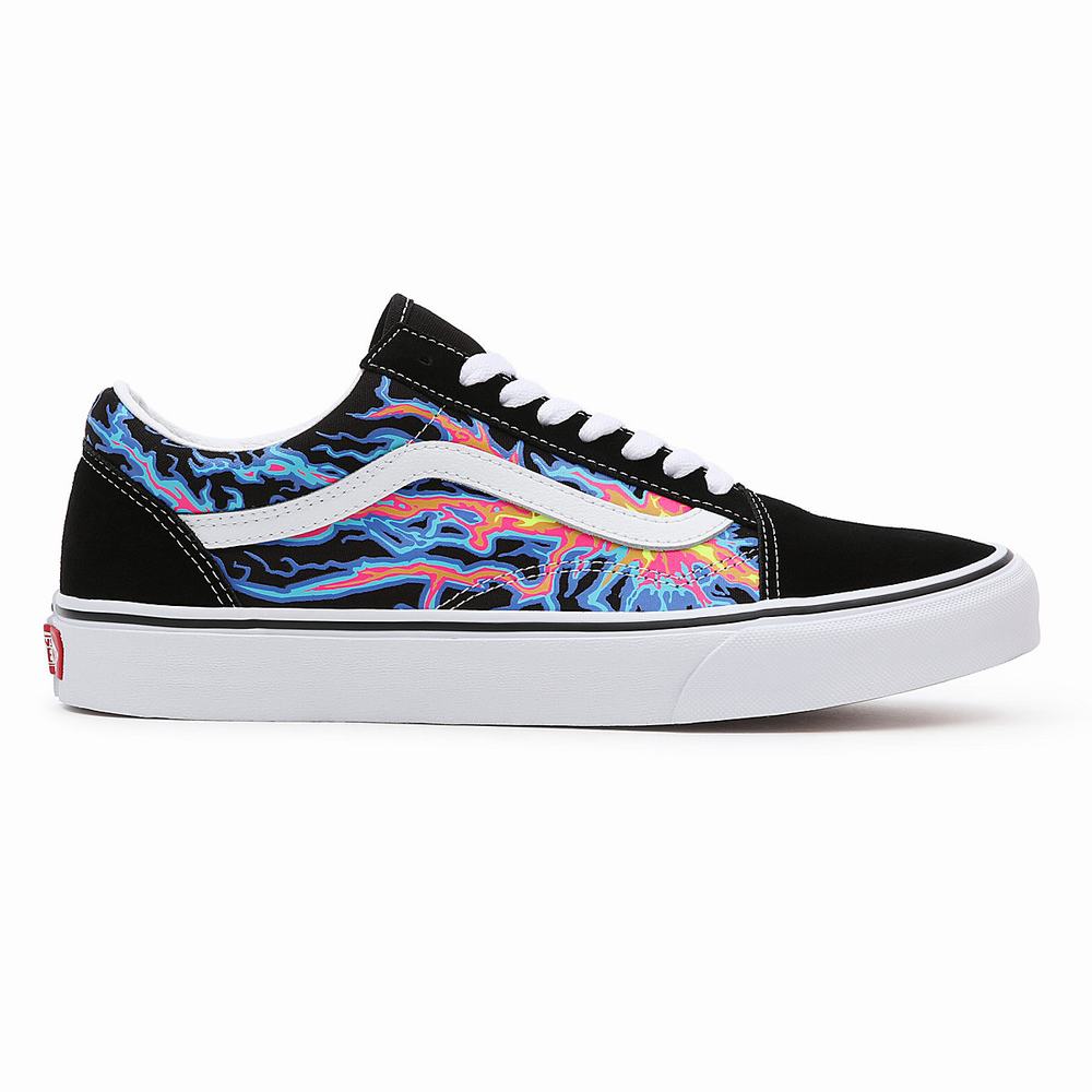 Tenis Vans Electric Flame Old Skool Hombre Negras/Multicolor | MXY219673