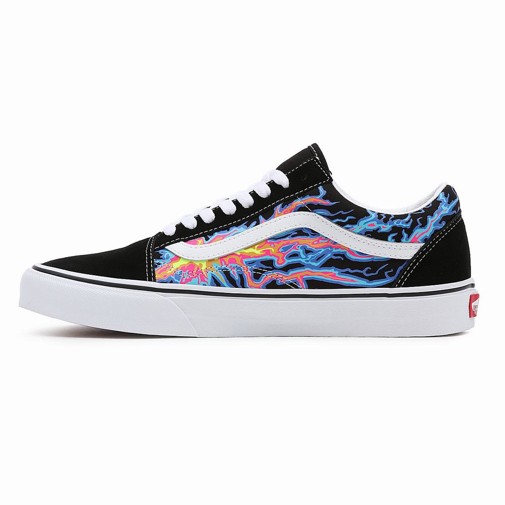 Tenis Vans Electric Flame Old Skool Hombre Negras/Multicolor | MXY219673