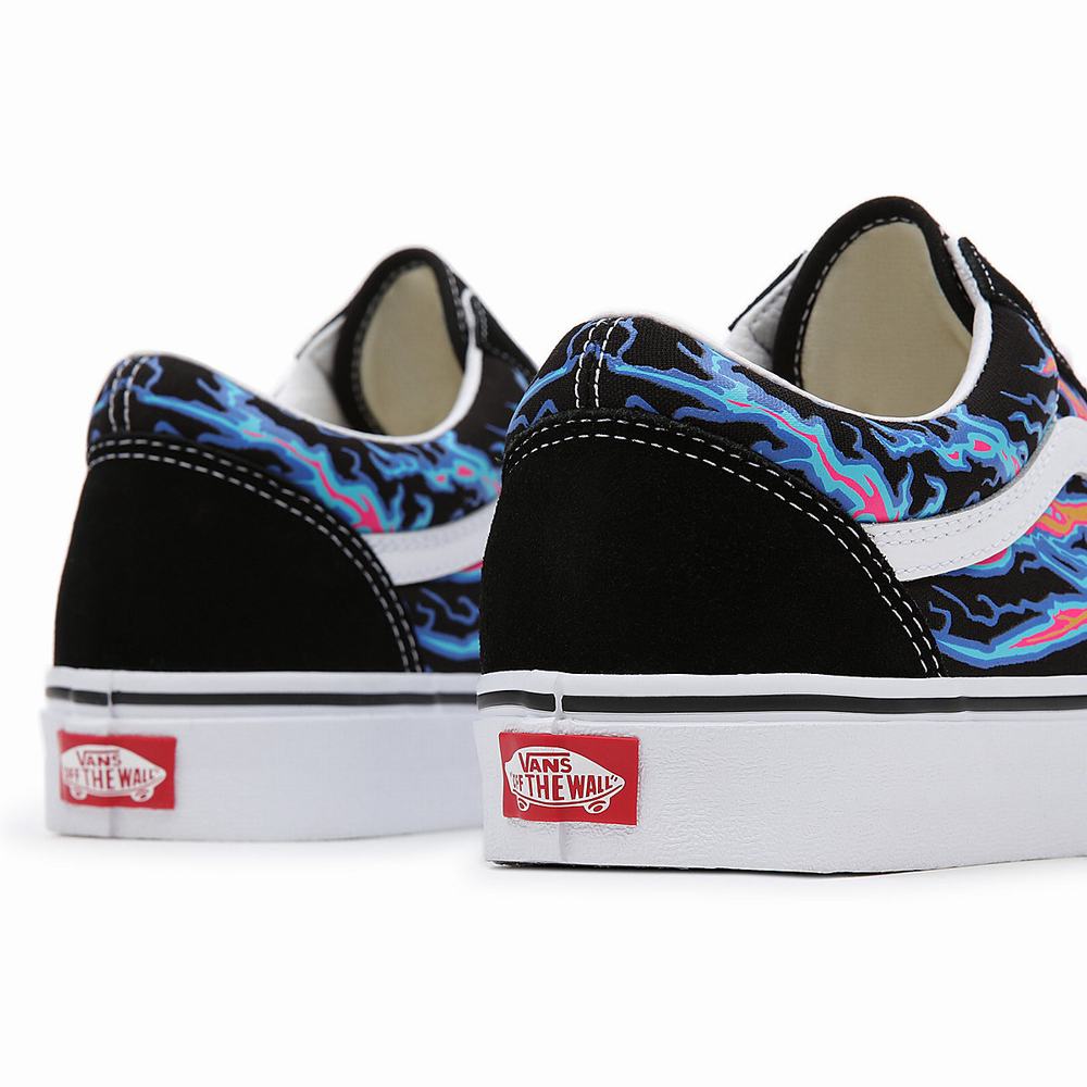 Tenis Vans Electric Flame Old Skool Hombre Negras/Multicolor | MXY219673