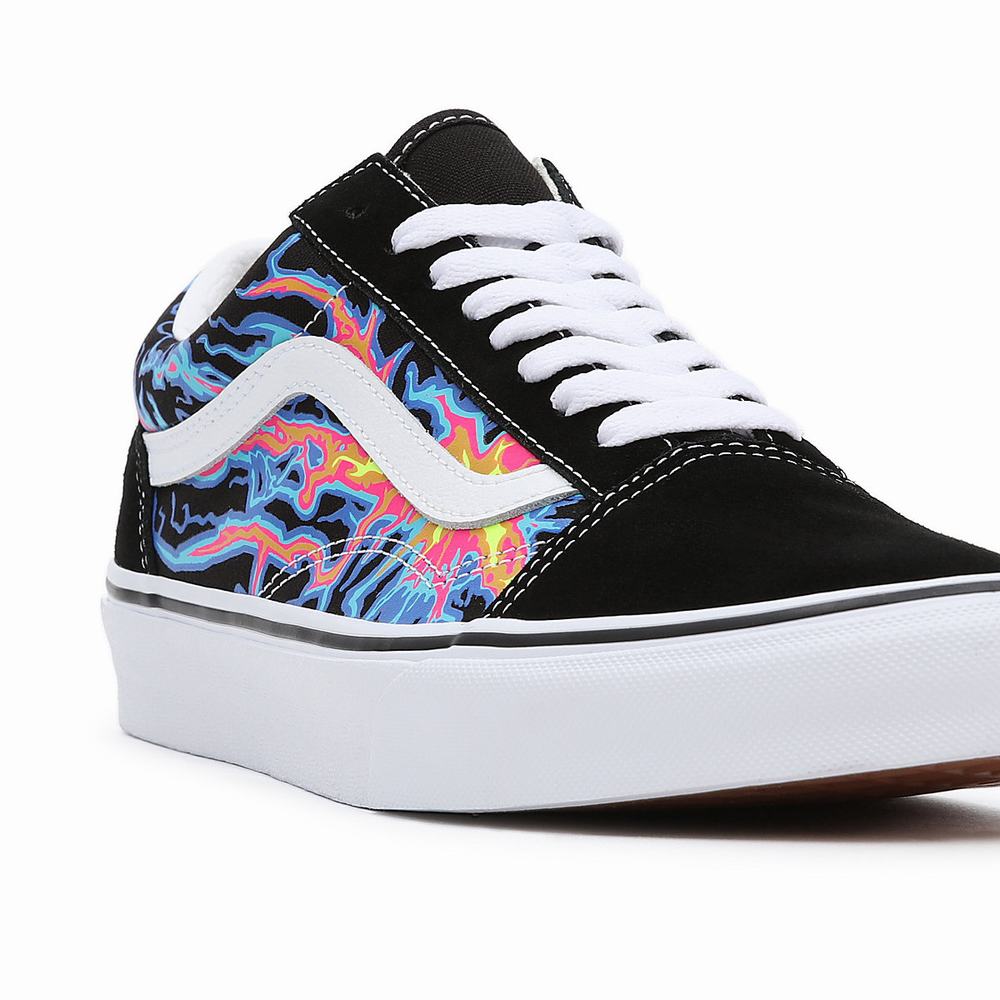 Tenis Vans Electric Flame Old Skool Hombre Negras/Multicolor | MXY219673