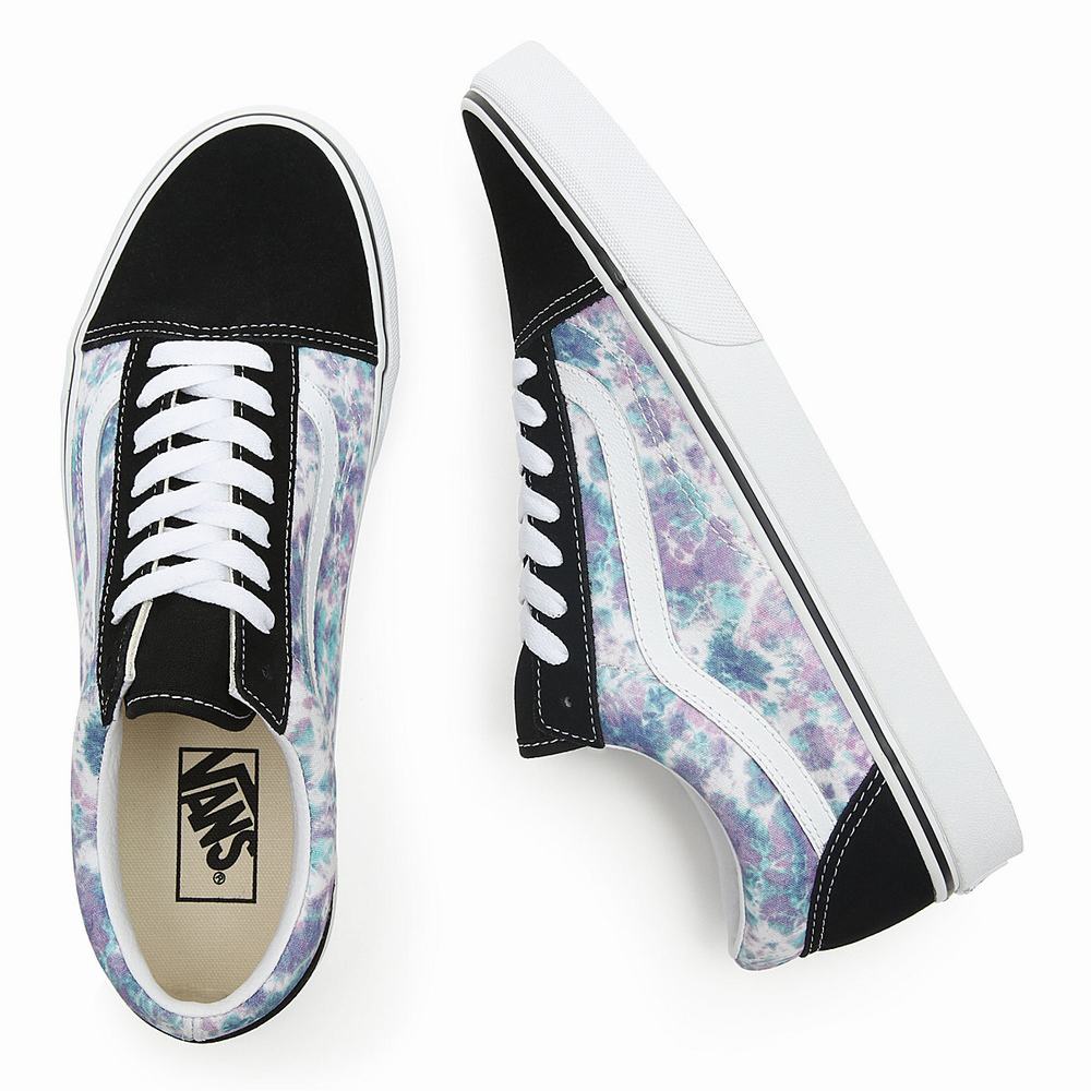 Tenis Vans English Lavender Tie Dye Old Skool Mujer Negras | UNH024396