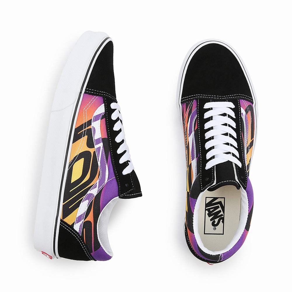 Tenis Vans Estampadas Check Old Skool Hombre Negras/Multicolor | ZNB195740