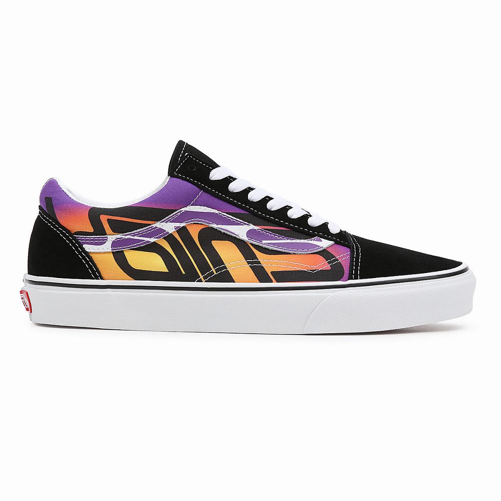 Tenis Vans Estampadas Check Old Skool Hombre Negras/Multicolor | ZNB195740