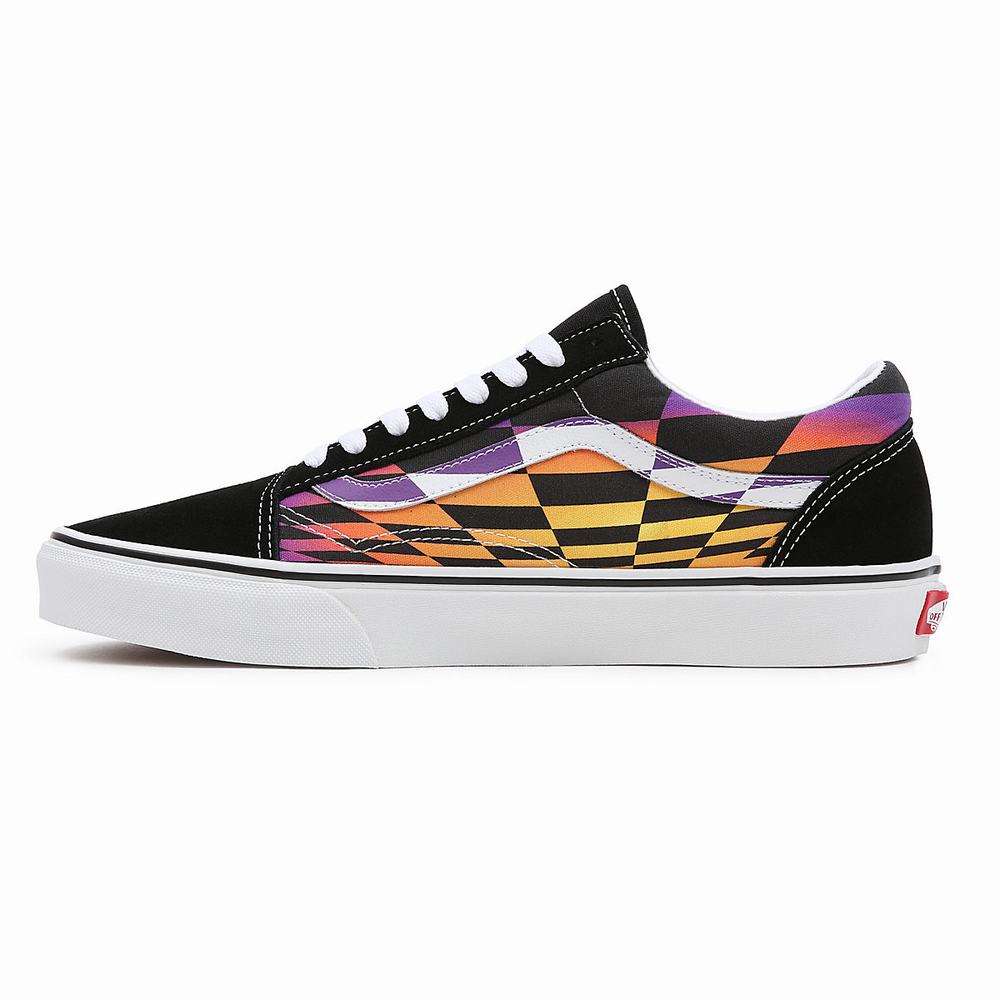 Tenis Vans Estampadas Check Old Skool Hombre Negras/Multicolor | ZNB195740