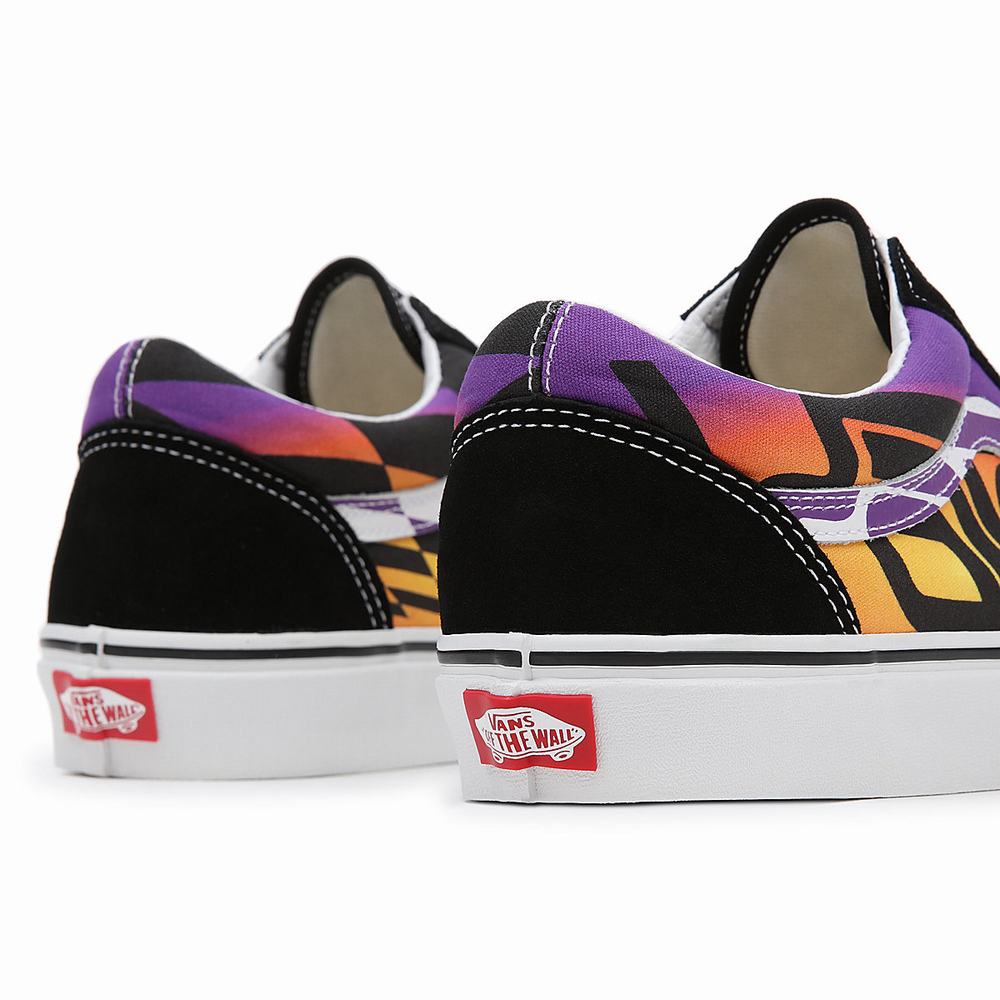 Tenis Vans Estampadas Check Old Skool Hombre Negras/Multicolor | ZNB195740