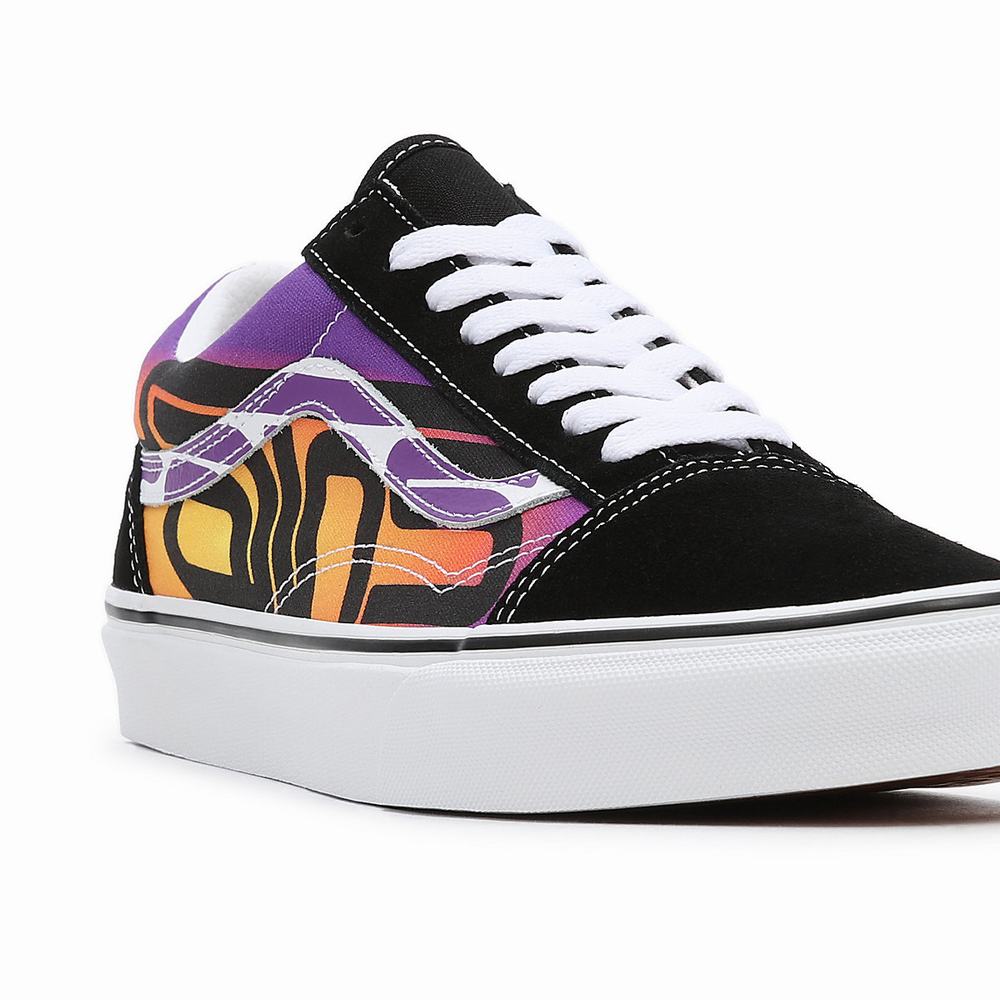 Tenis Vans Estampadas Check Old Skool Hombre Negras/Multicolor | ZNB195740