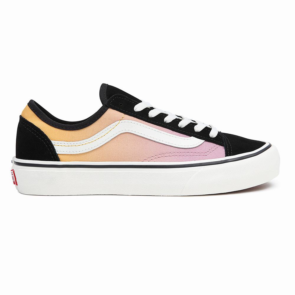 Tenis Vans Estilo 36 Decon VR3 Mujer Amarillo/Rosas | CSA671582