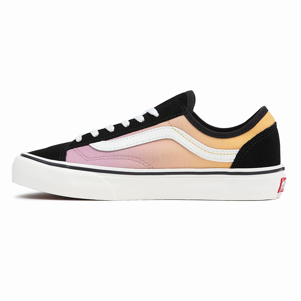 Tenis Vans Estilo 36 Decon VR3 Mujer Amarillo/Rosas | CSA671582