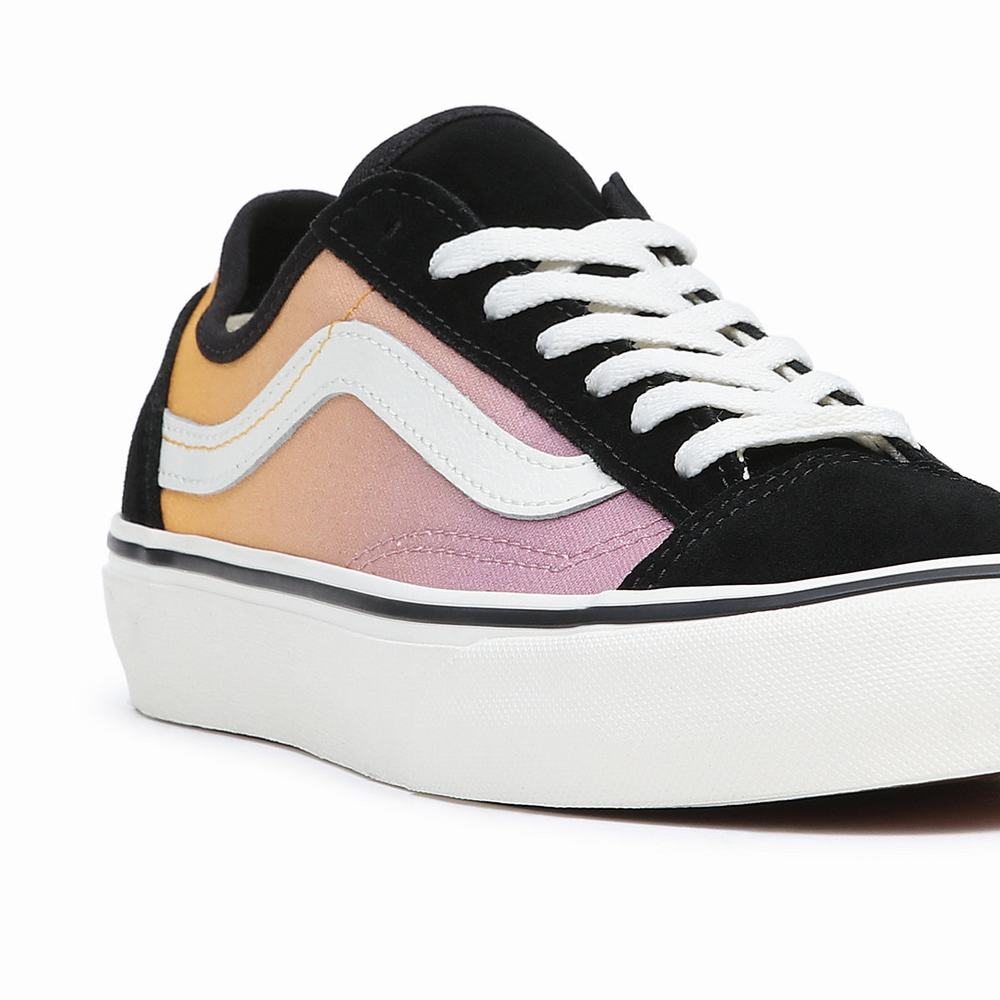 Tenis Vans Estilo 36 Decon VR3 Mujer Amarillo/Rosas | CSA671582