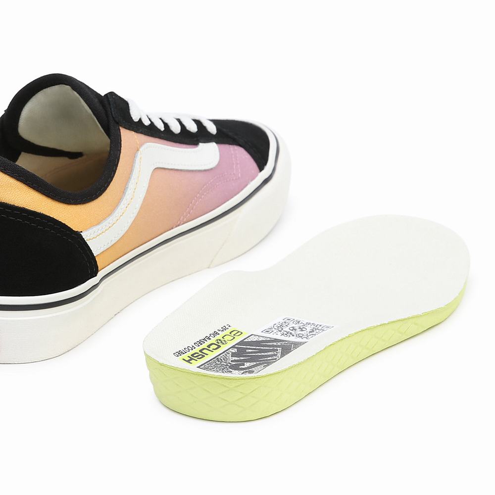 Tenis Vans Estilo 36 Decon VR3 Mujer Amarillo/Rosas | CSA671582