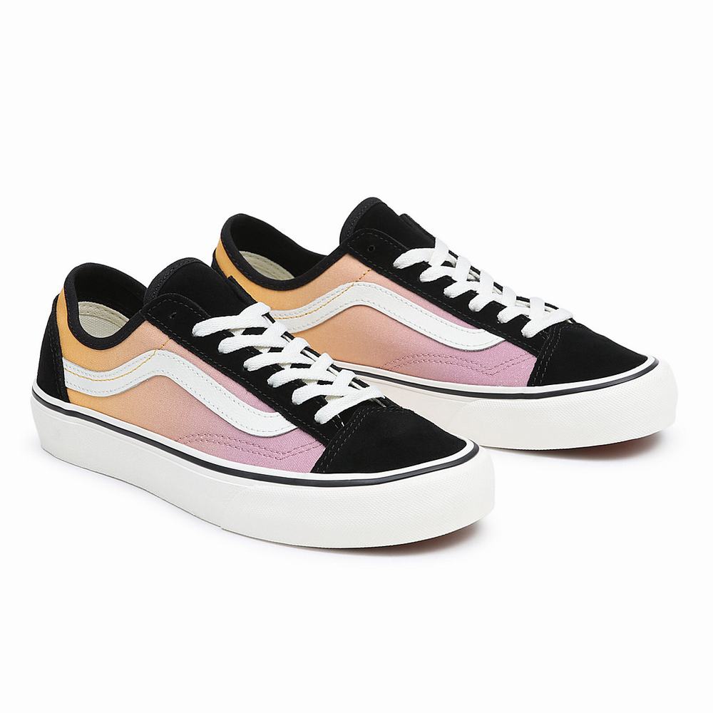 Tenis Vans Estilo 36 Decon VR3 Mujer Amarillo/Rosas | CSA671582