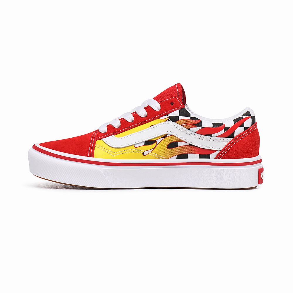 Tenis Vans Flame ComfyCush Old Skool (4-8 years) Niños Rojas | JUI614873